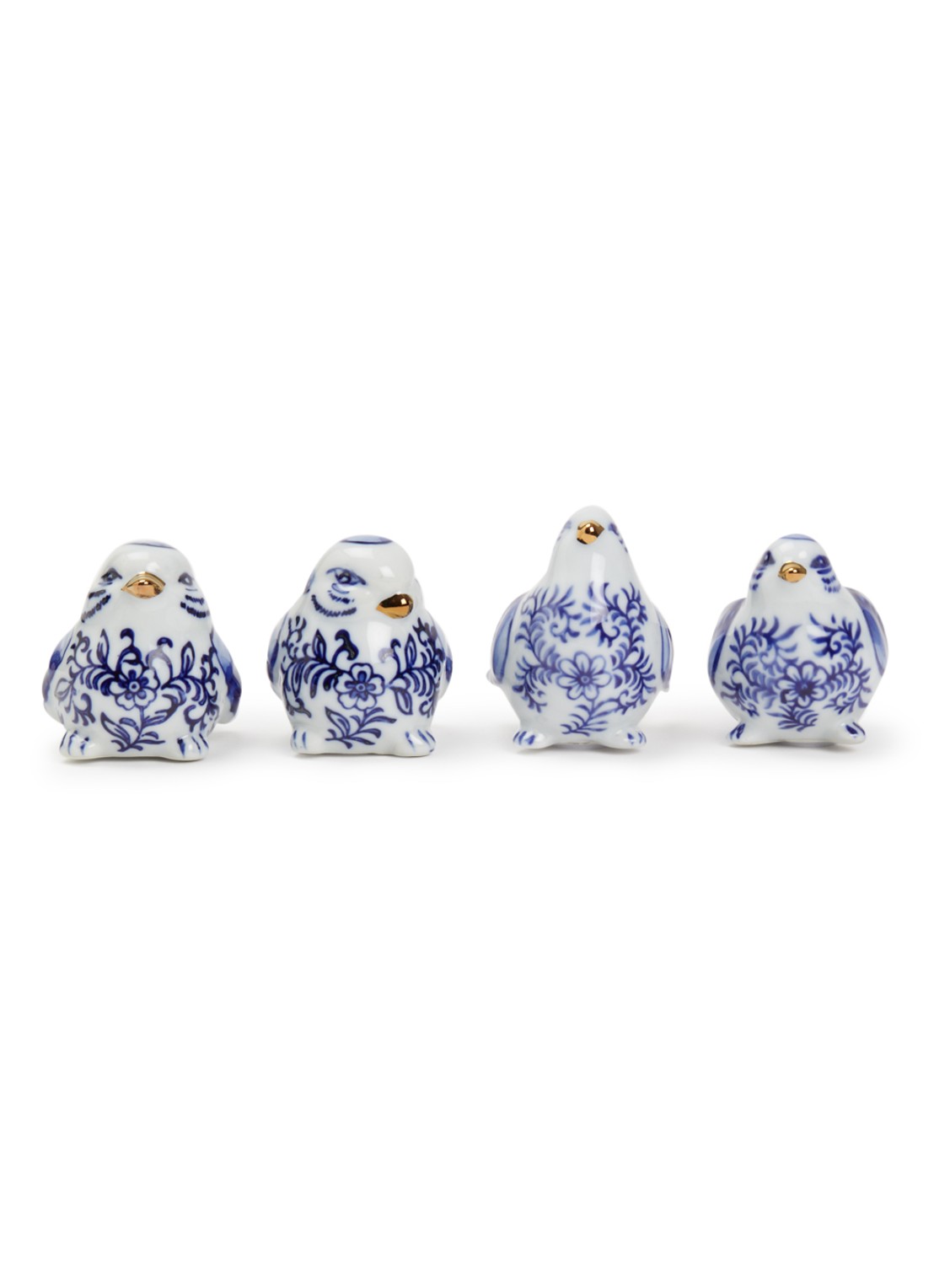 POLSPOTTEN Bird Family set van 4 - voorkant blauw