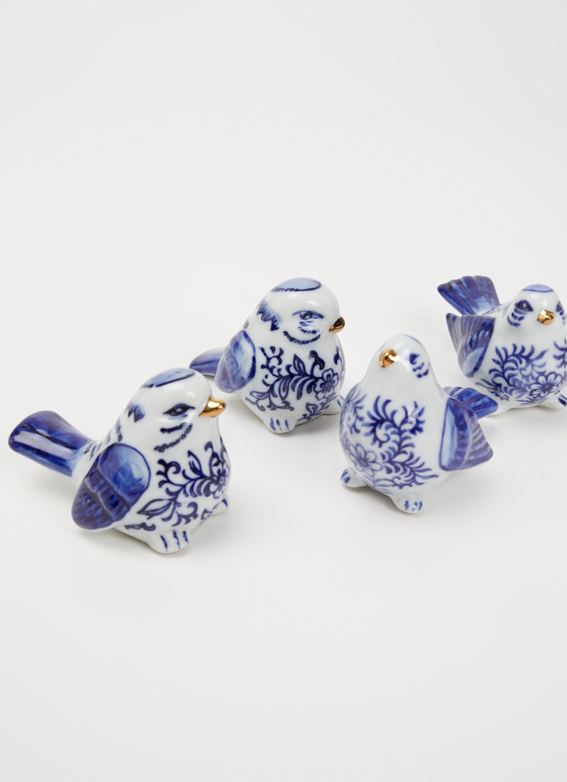 POLSPOTTEN Bird Family set van 4 - voorkant 2 blauw
