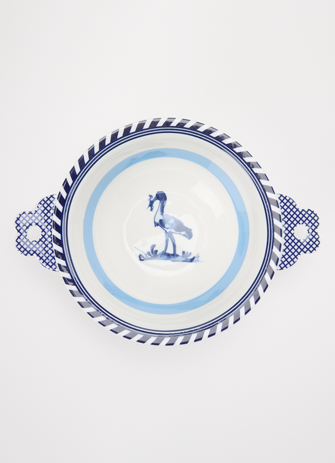 POLSPOTTEN Bird kom 17 cm  - voorkant 2 donkerblauw
