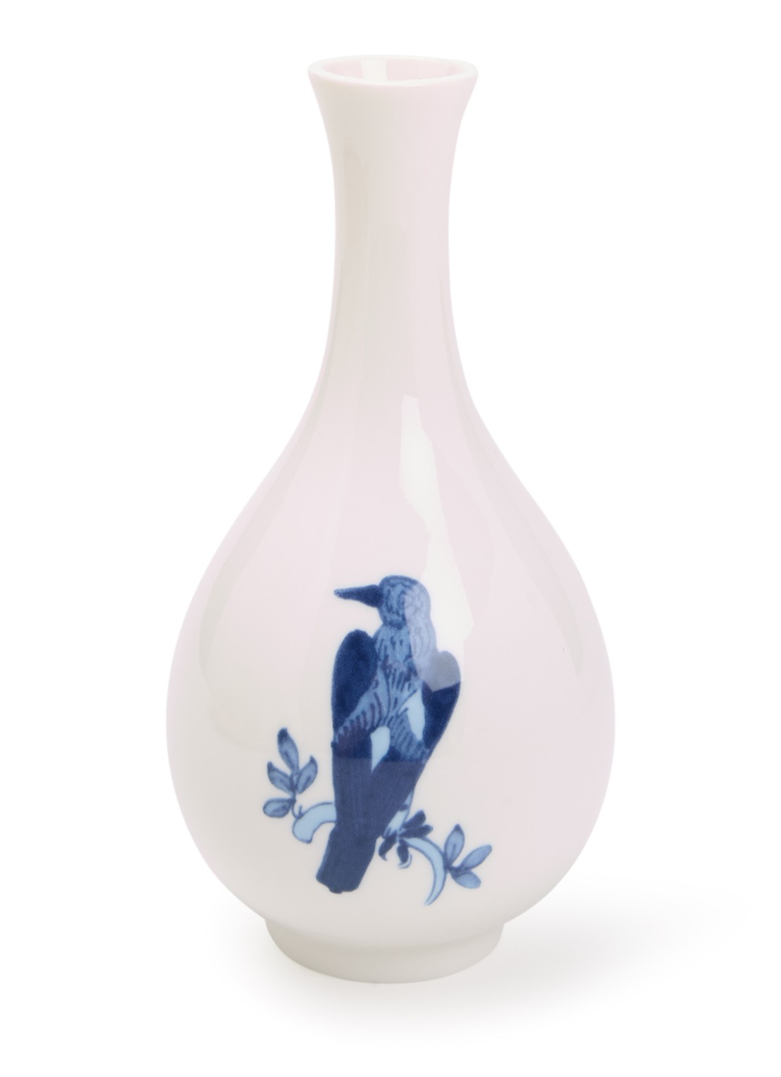 POLSPOTTEN Bird Small vaas 17 cm  - voorkant donkerblauw