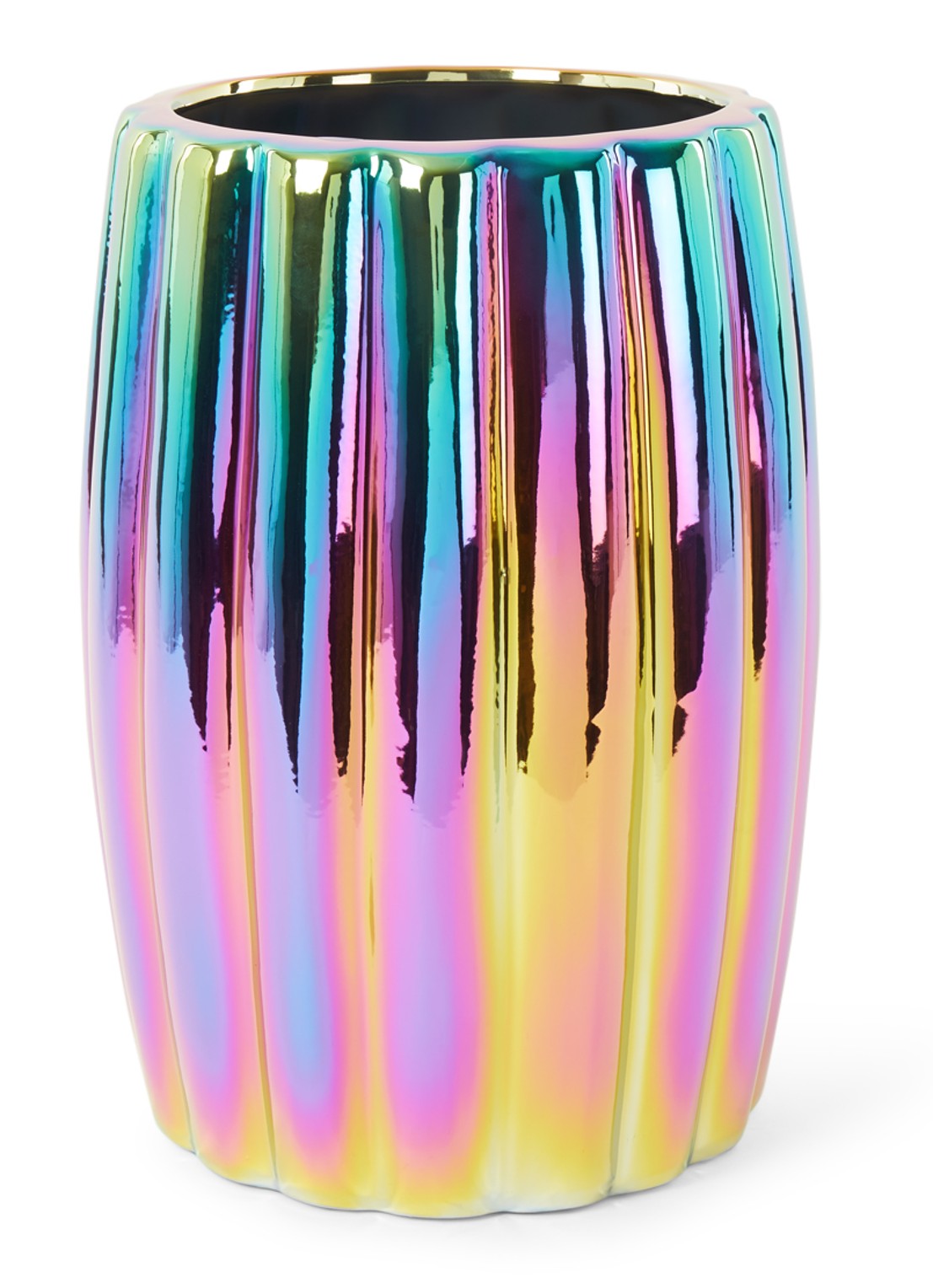 POLSPOTTEN Bloempot Curvy voor binnen Ø32,5 cm - voorkant multicolor