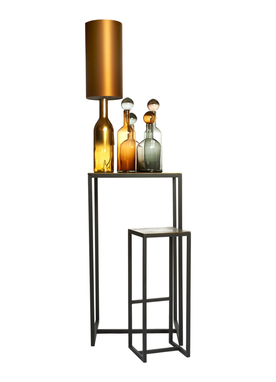 POLSPOTTEN Bubble & Bottles flessen set van 4 - detail 2 grijs