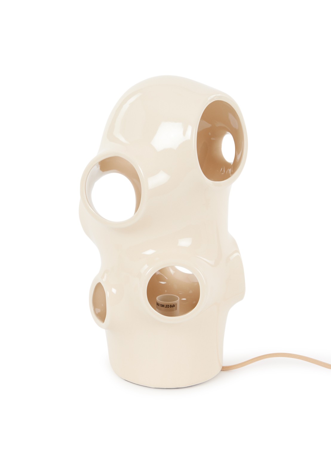 POLSPOTTEN Bulle tafellamp  Ø18,1 cm - voorkant beige