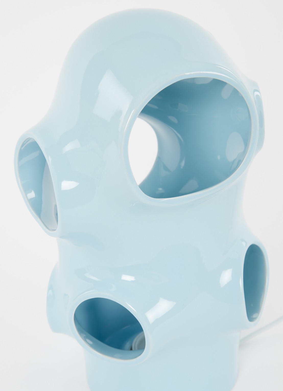 POLSPOTTEN Bulle tafellamp 32 cm - voorkant 2 lichtblauw