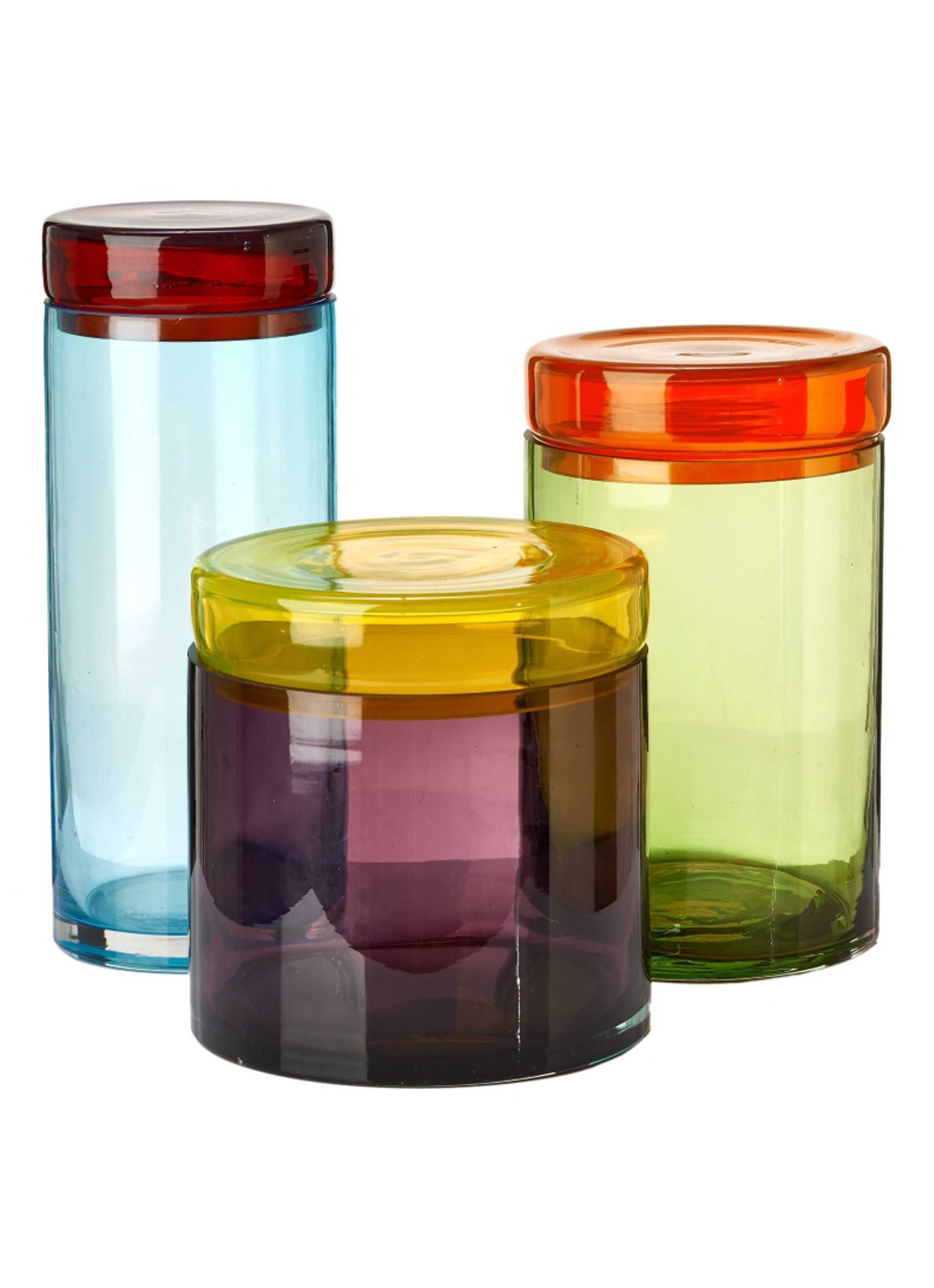 POLSPOTTEN Caps Jars Multi voorraadpotten set van 3 - voorkant multicolor