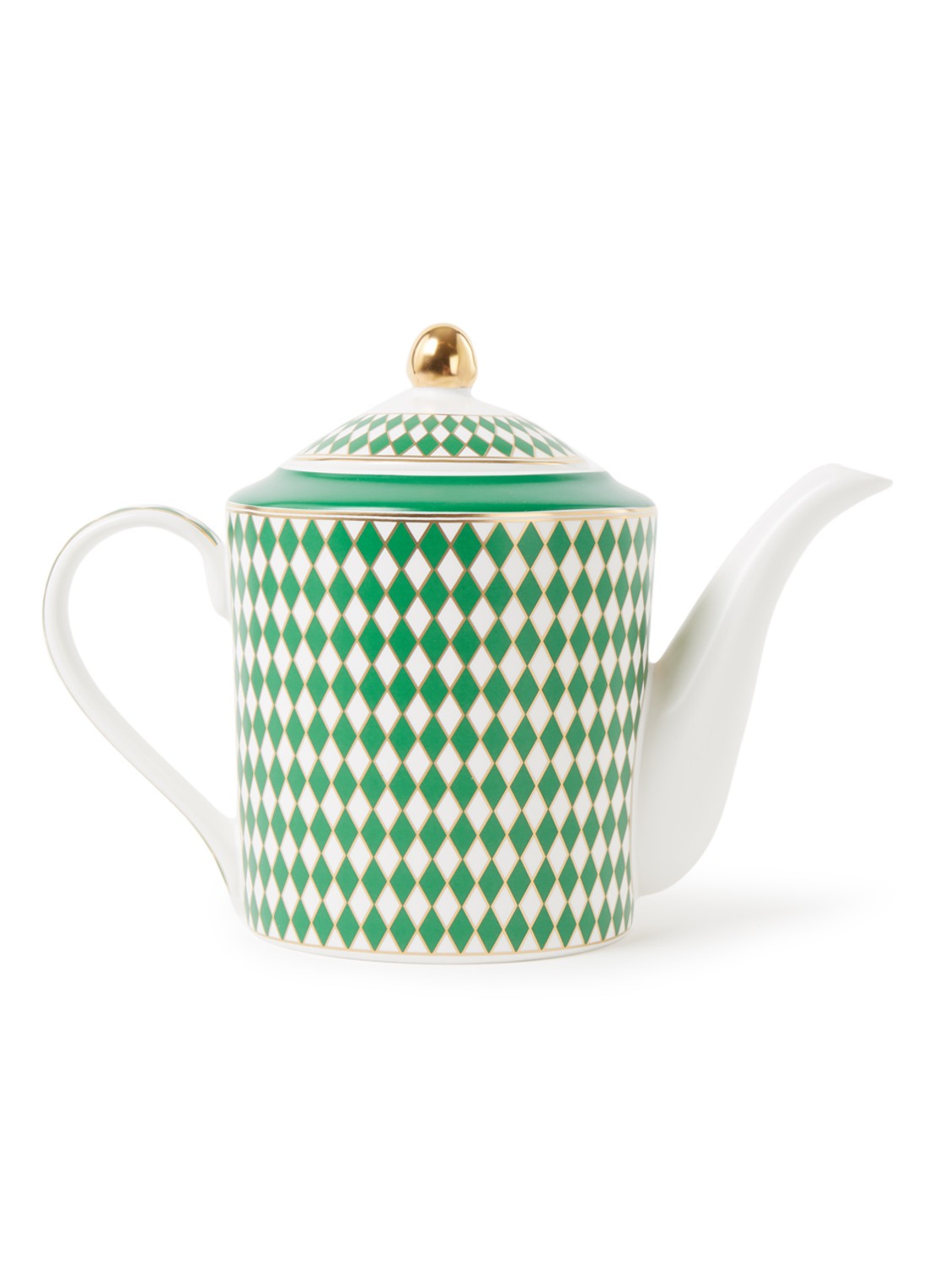 POLSPOTTEN Chess theepot 1,1 liter - voorkant groen