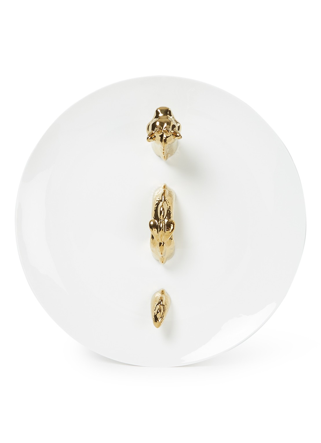 POLSPOTTEN Dragon serveerplank 40 cm - voorkant 3 goud