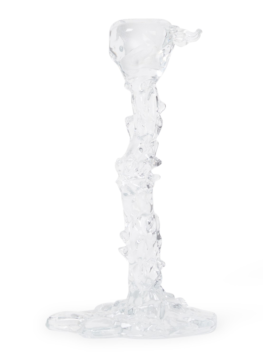 POLSPOTTEN Drip L kandelaar 25 cm - voorkant 2 transparant