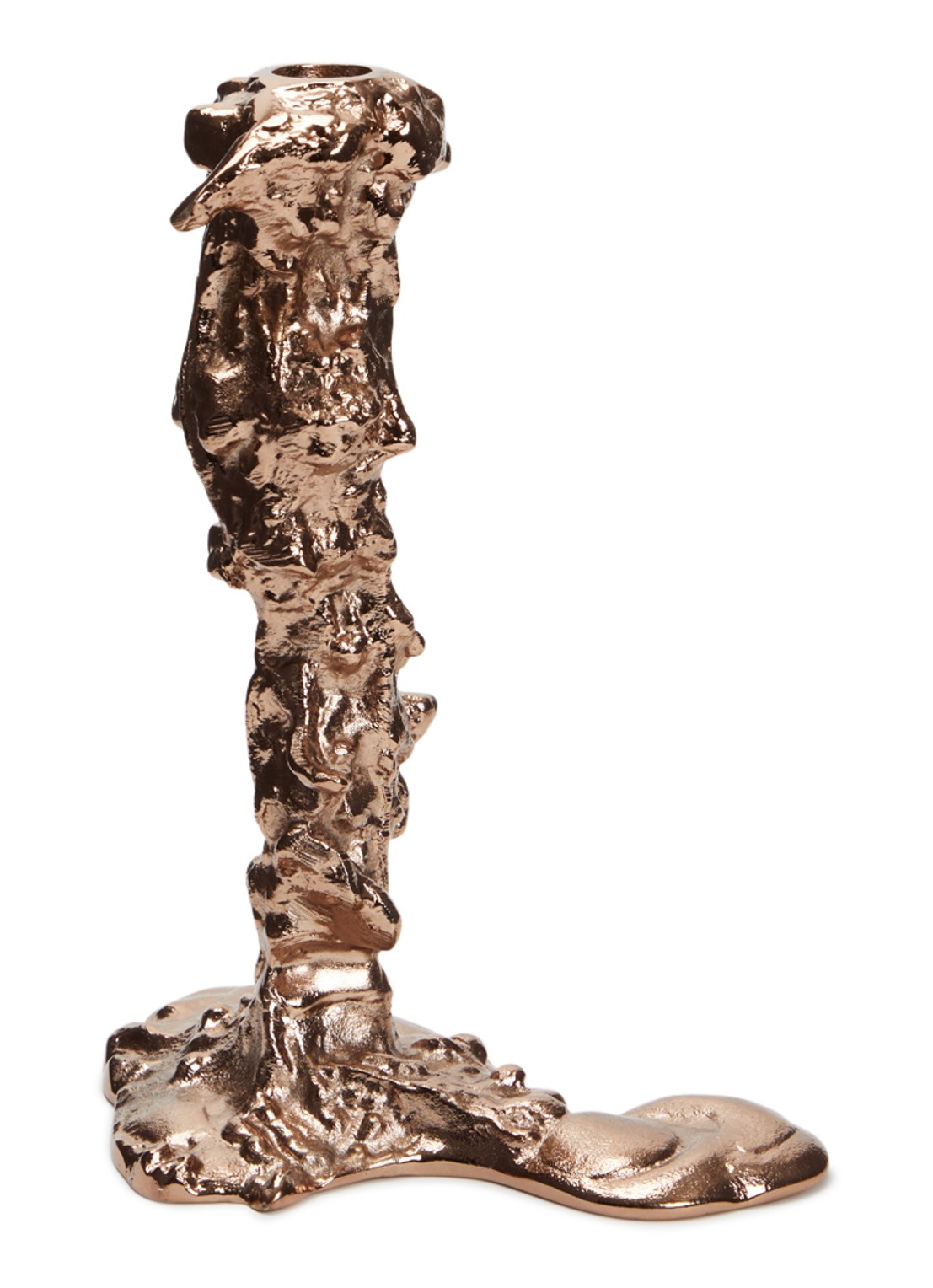 POLSPOTTEN Drip L kandelaar 25 cm - voorkant roségoud