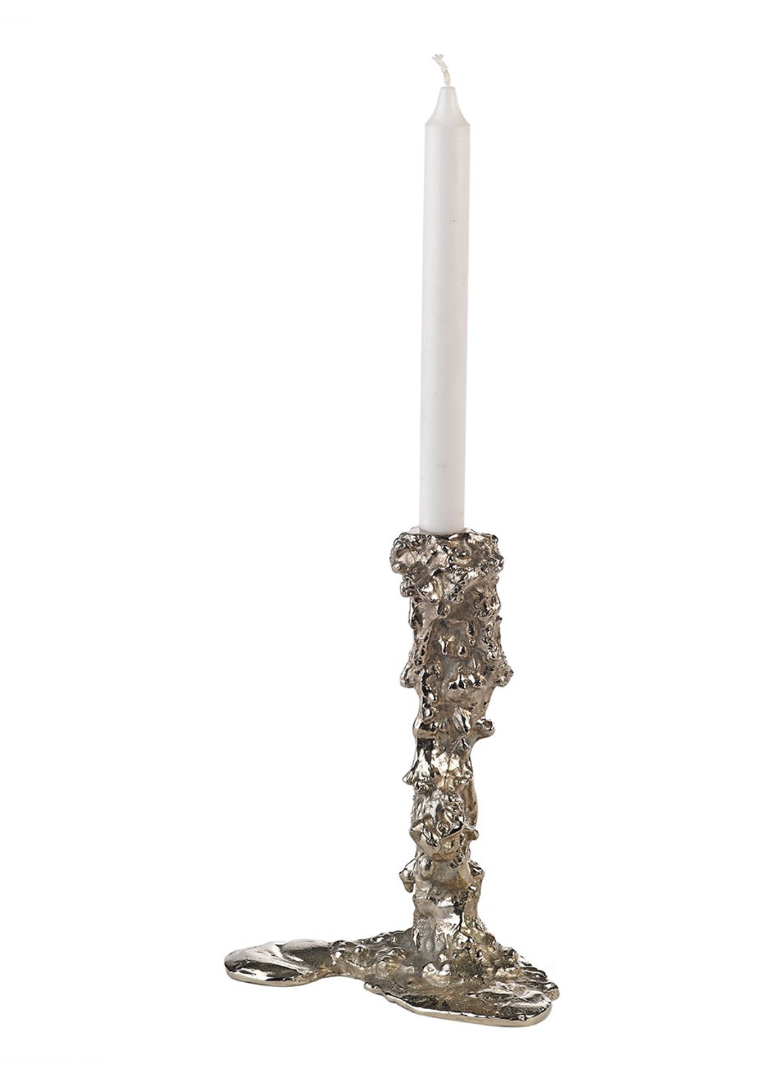 POLSPOTTEN Drip L kandelaar 25 cm - detail 3 zilver