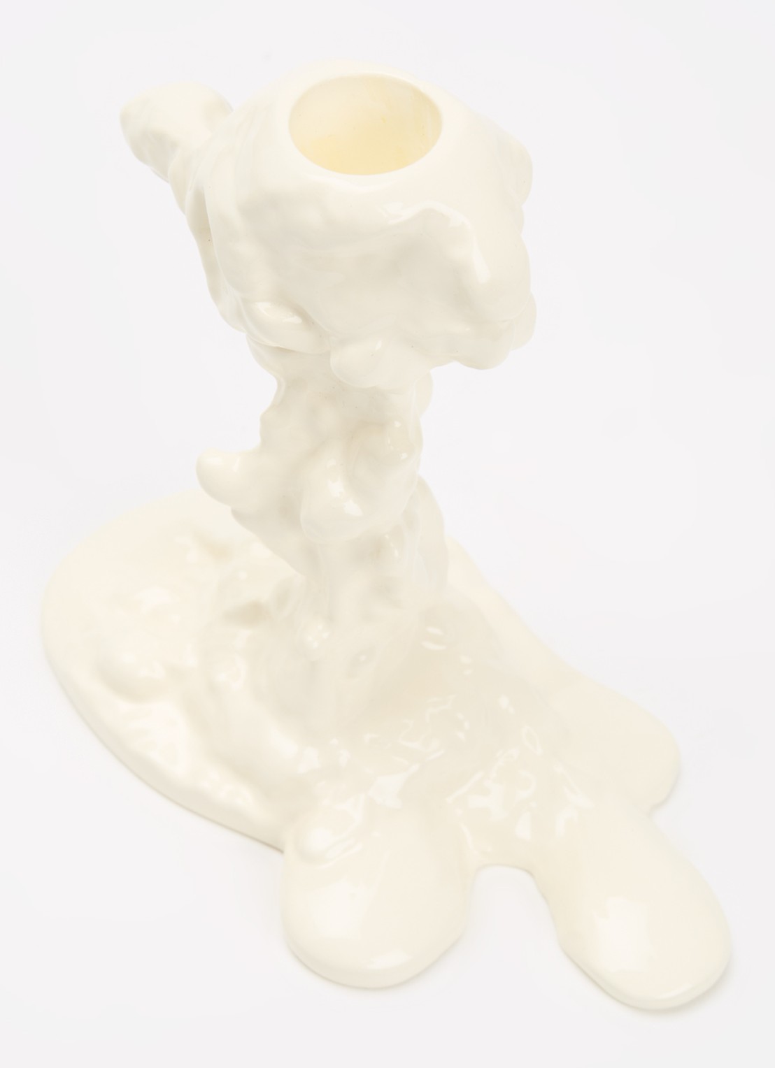 POLSPOTTEN Drip S kandelaar 14 cm - detail gebroken wit