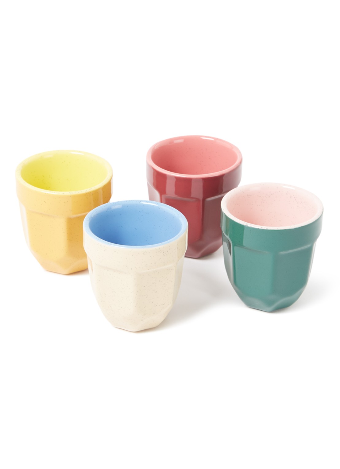 POLSPOTTEN Espressokopje 10 cl set van 4 - voorkant multicolor