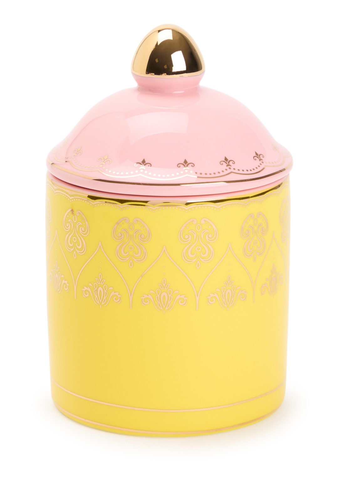 POLSPOTTEN Grandpa S voorraadpot 14 cm - voorkant roze
