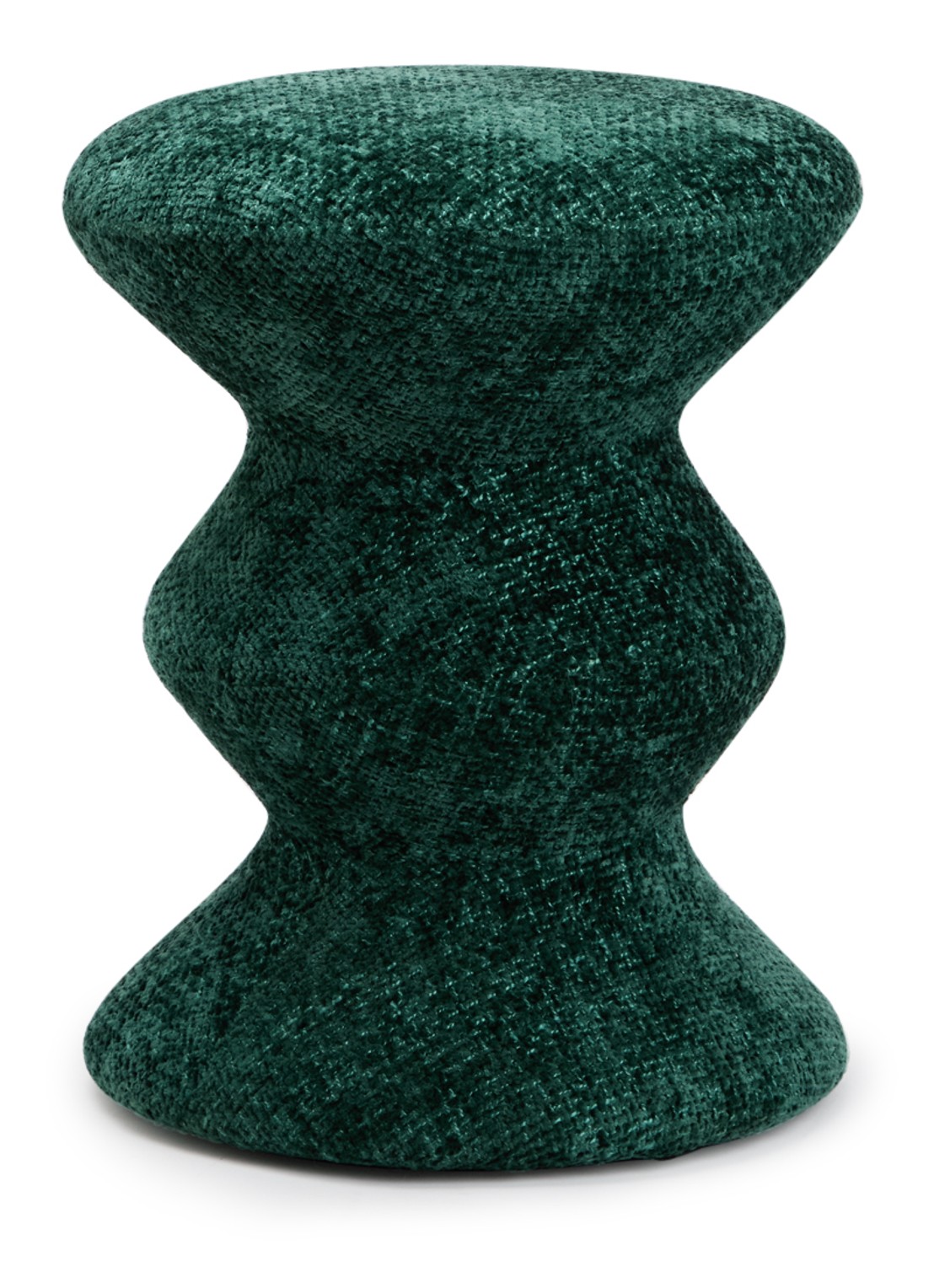 POLSPOTTEN Greenish Zig Zag kruk 47 cm - voorkant groen