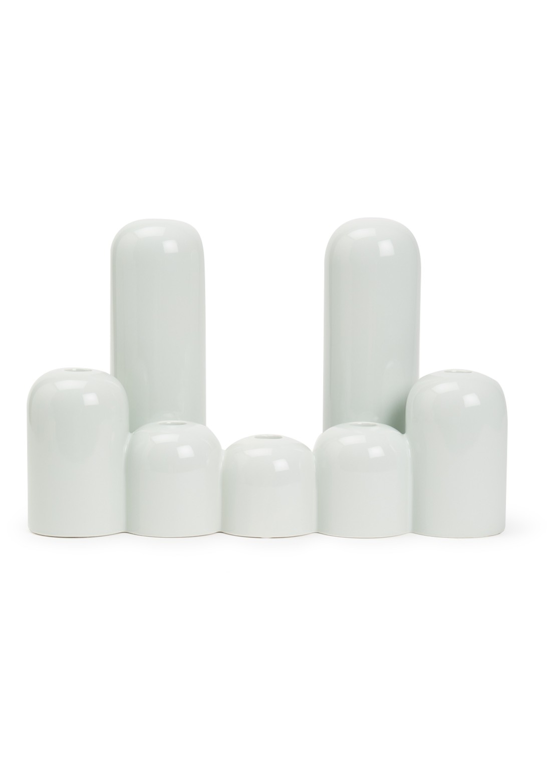 POLSPOTTEN Happy Days kandelaar 25 cm - voorkant lichtgroen