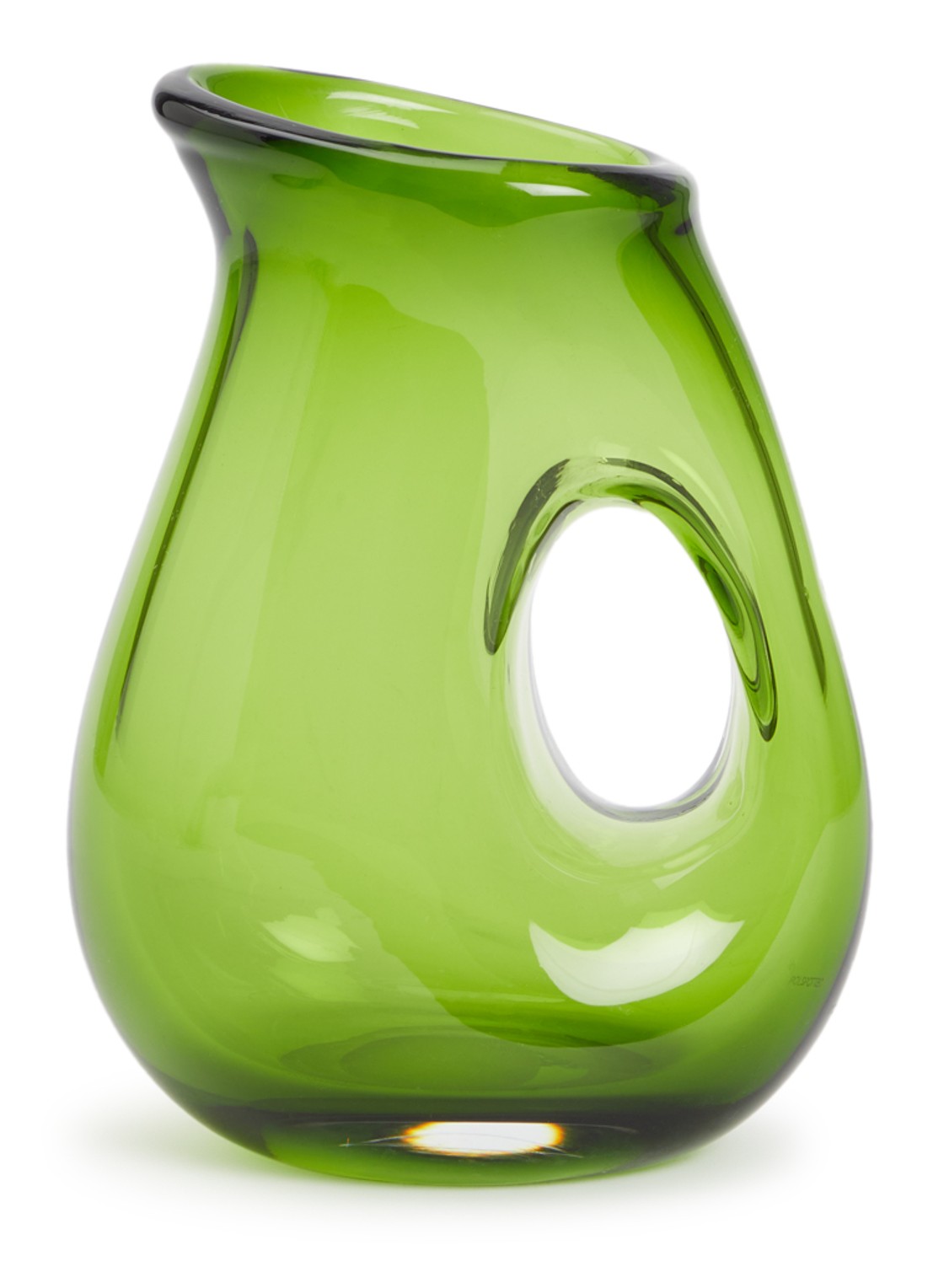 POLSPOTTEN Jug With a Hole karaf 85 cl  - voorkant olijfgroen