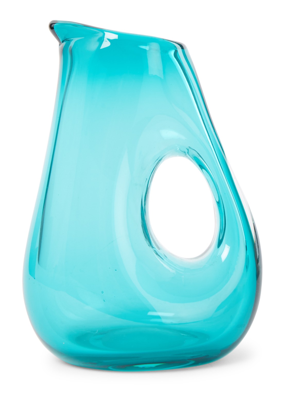 POLSPOTTEN Karaf 0,85 liter  - voorkant aquablauw