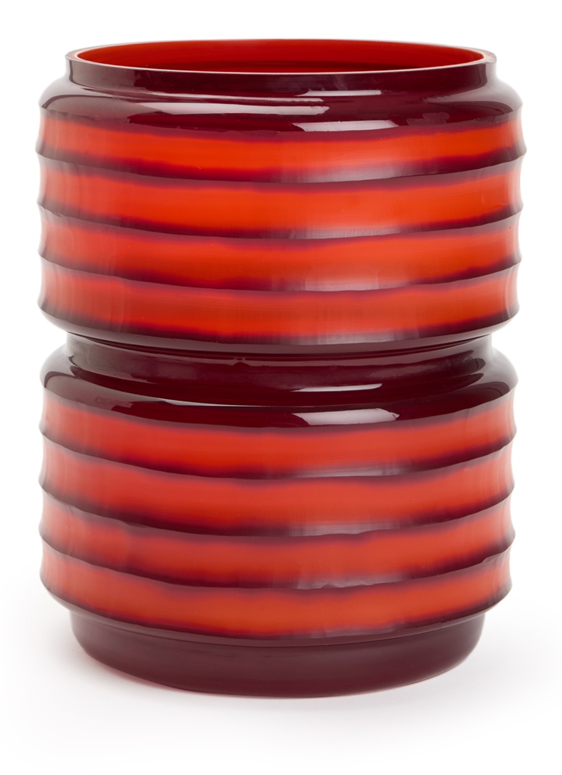 POLSPOTTEN Layer M vaas 27 cm - voorkant rood