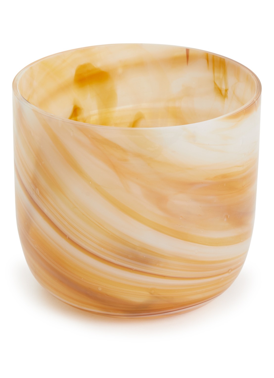 POLSPOTTEN Marbled S vaas 15,5 cm  - voorkant grijs