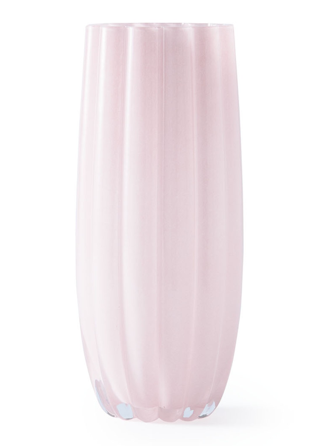 POLSPOTTEN Melon M vaas 27 cm - voorkant lichtroze