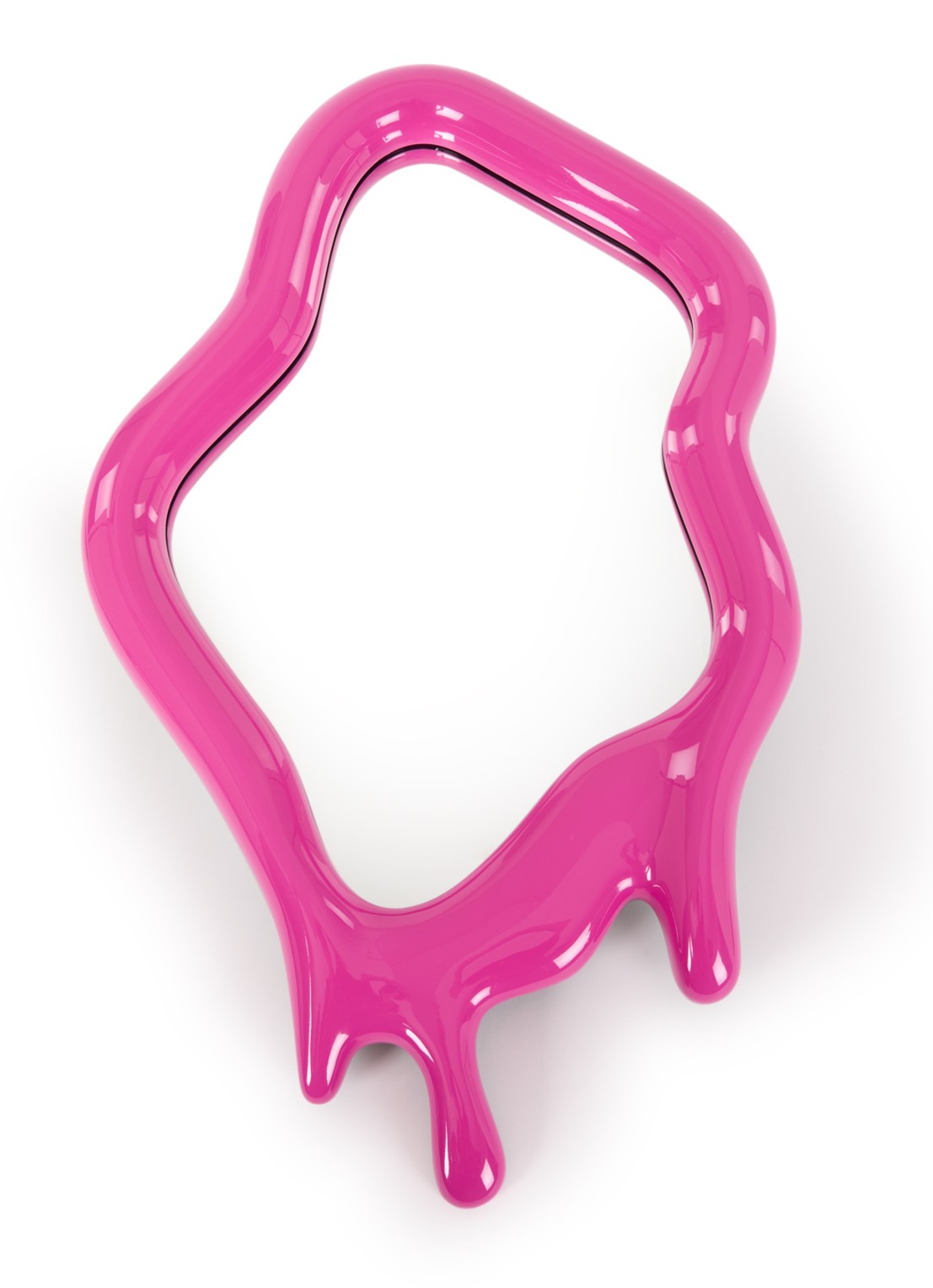 POLSPOTTEN Melting Mirror M wandspiegel 70 x 45 cm - voorkant fuchsia