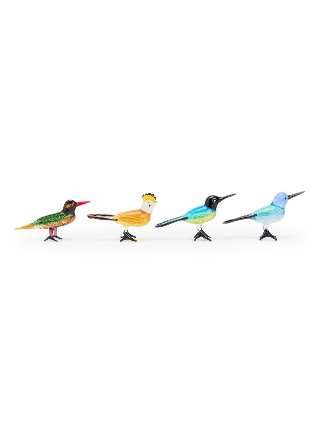 POLSPOTTEN Paradise birds ornament set van 4  - voorkant multicolor
