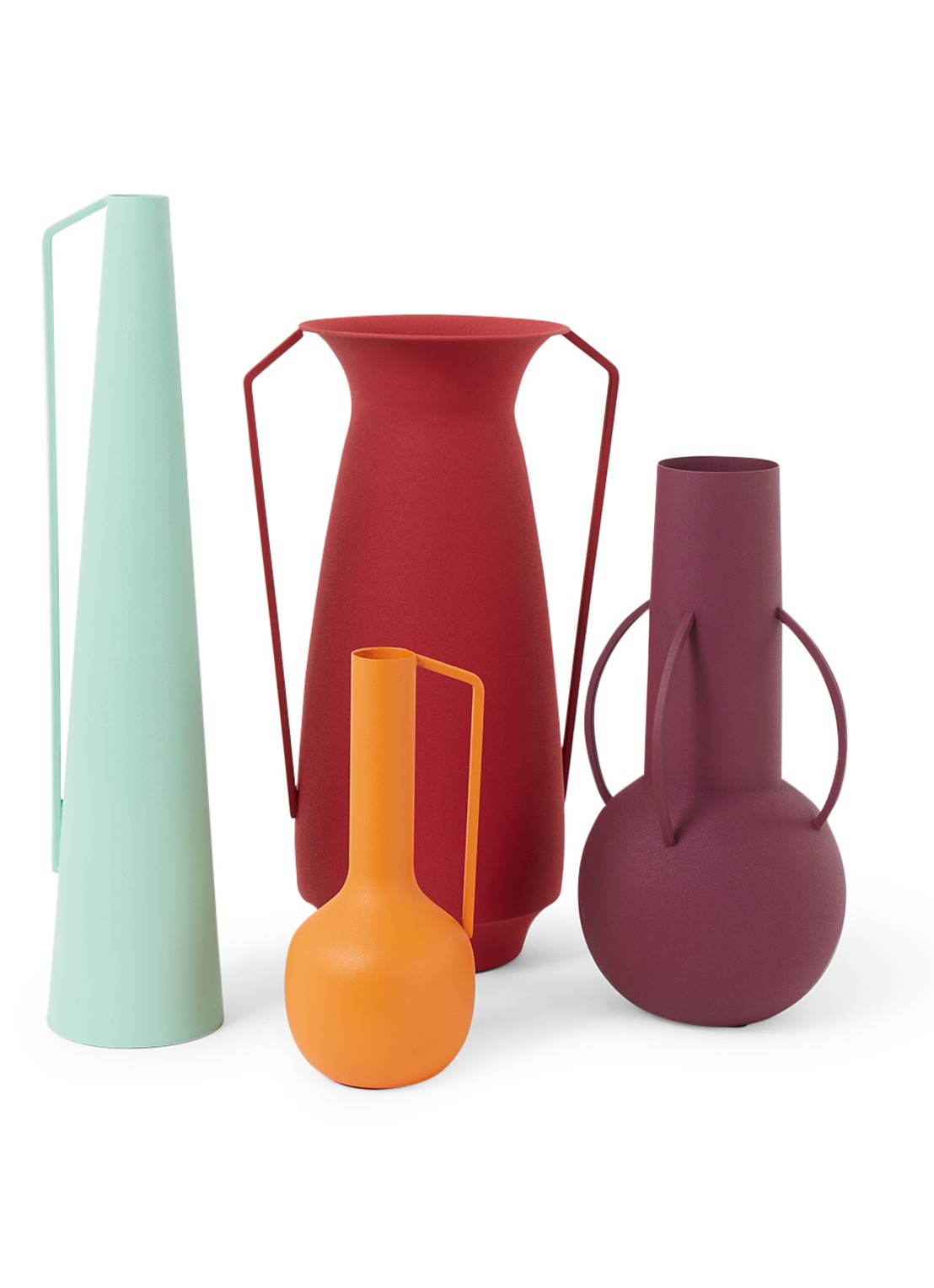 POLSPOTTEN Roman Evening vaas set van 4 - voorkant multicolor