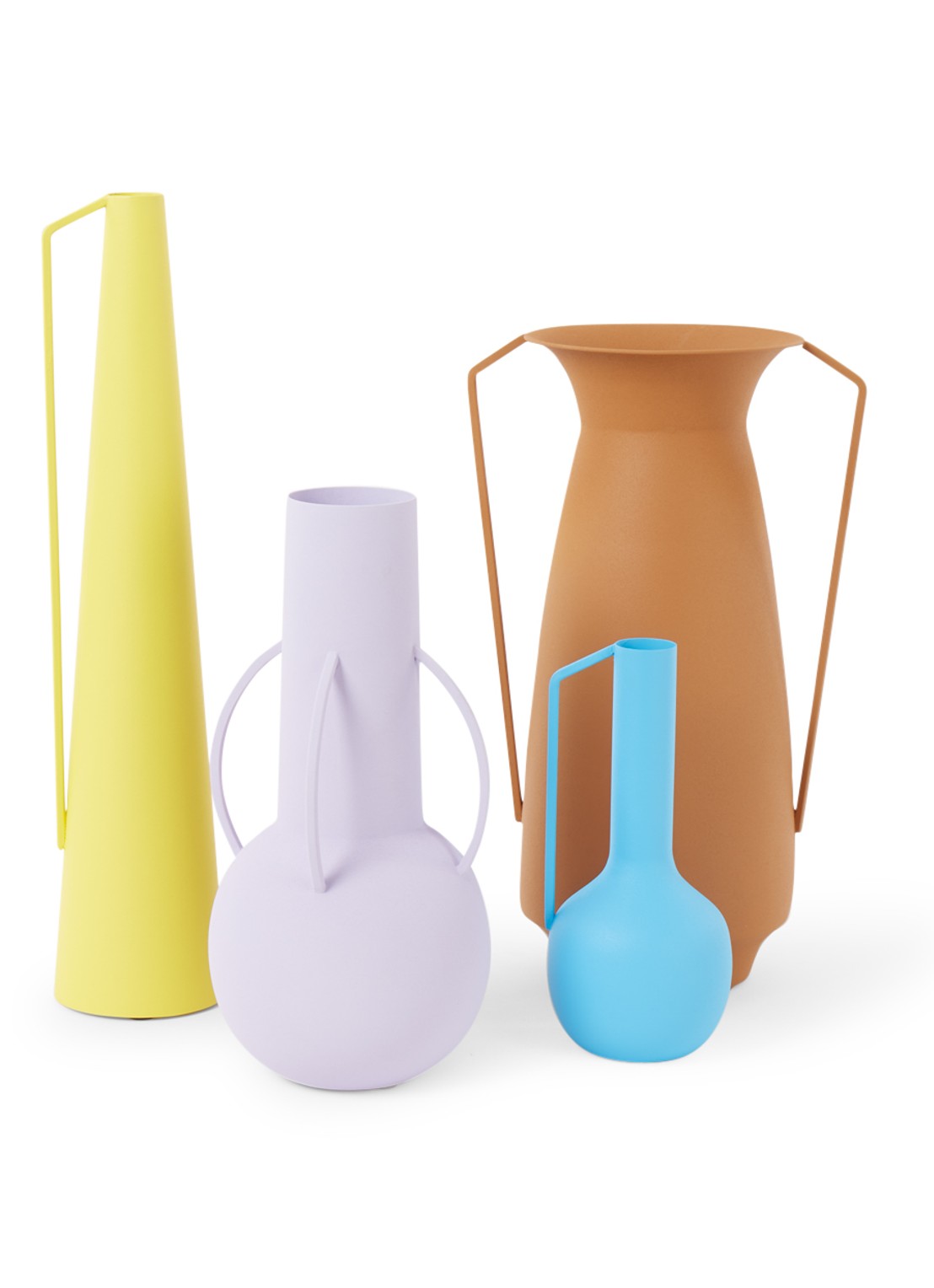 POLSPOTTEN Roman Morning vaas set van 4 - voorkant 5 multicolor