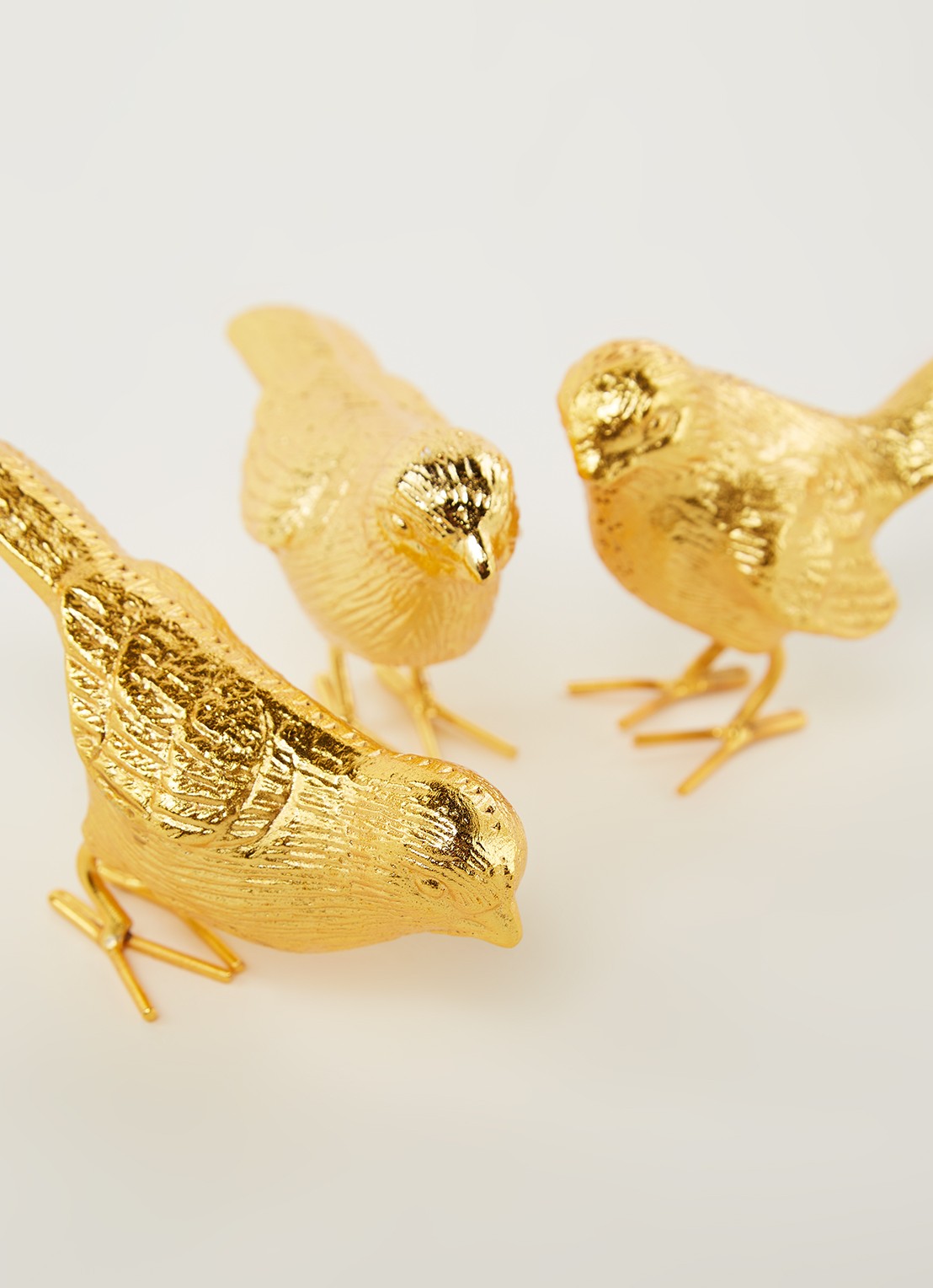 POLSPOTTEN Sparrow mus ornament set van 3 - detail 3 goud