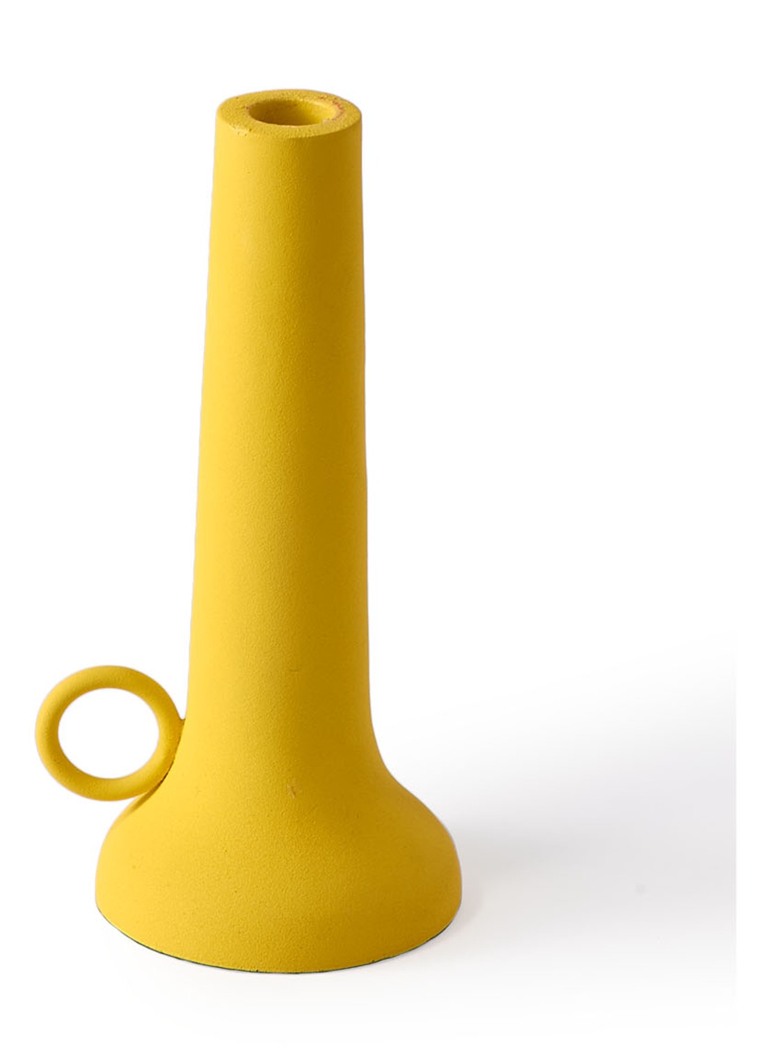 POLSPOTTEN Spartan kandelaar S 22 cm - voorkant geel