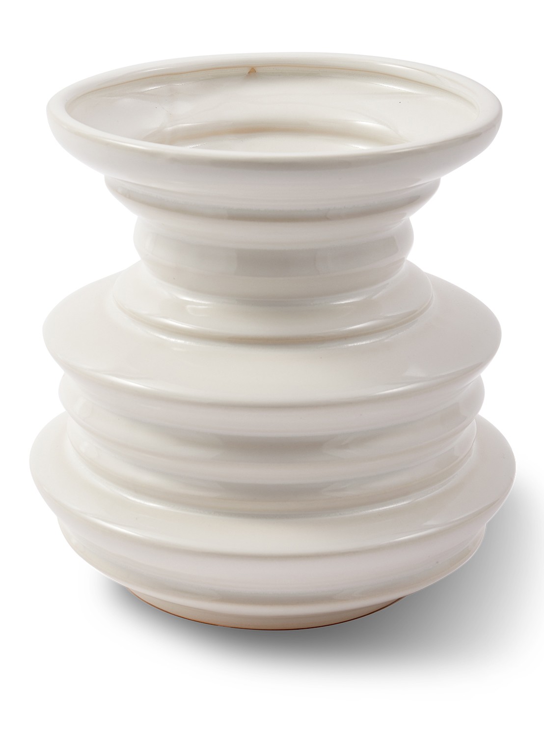 POLSPOTTEN Stacked Plates vaas 23 cm - detail 4 gebroken wit