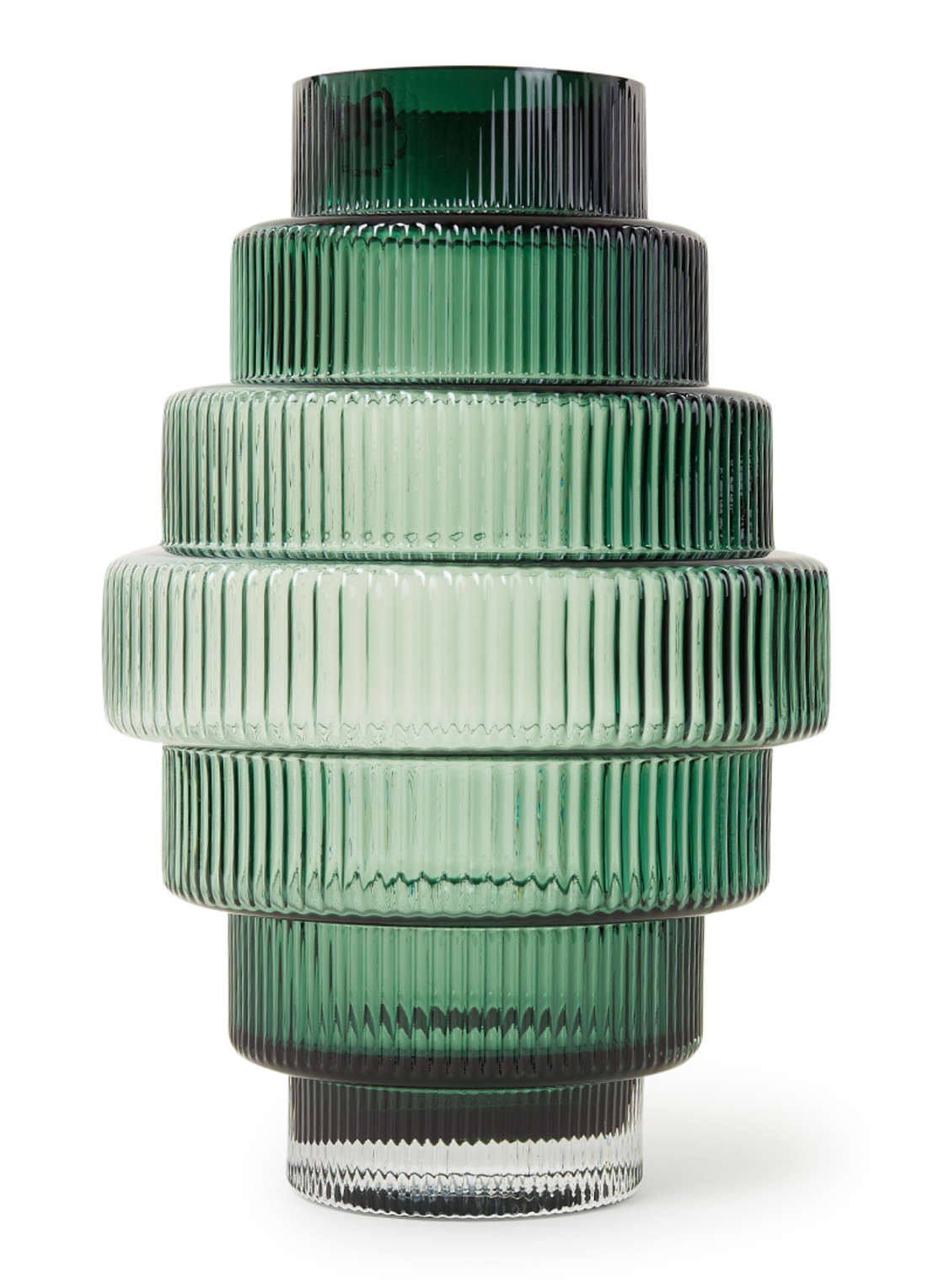 POLSPOTTEN Steps vaas 33 cm - voorkant groen