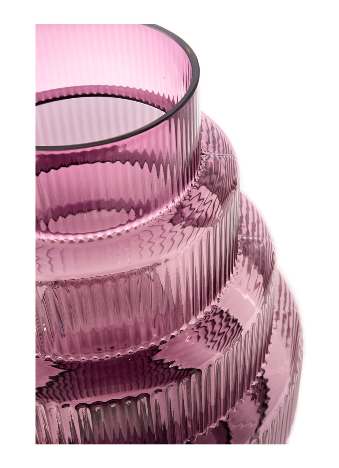 POLSPOTTEN Steps vaas 65 cm - detail 2 paars