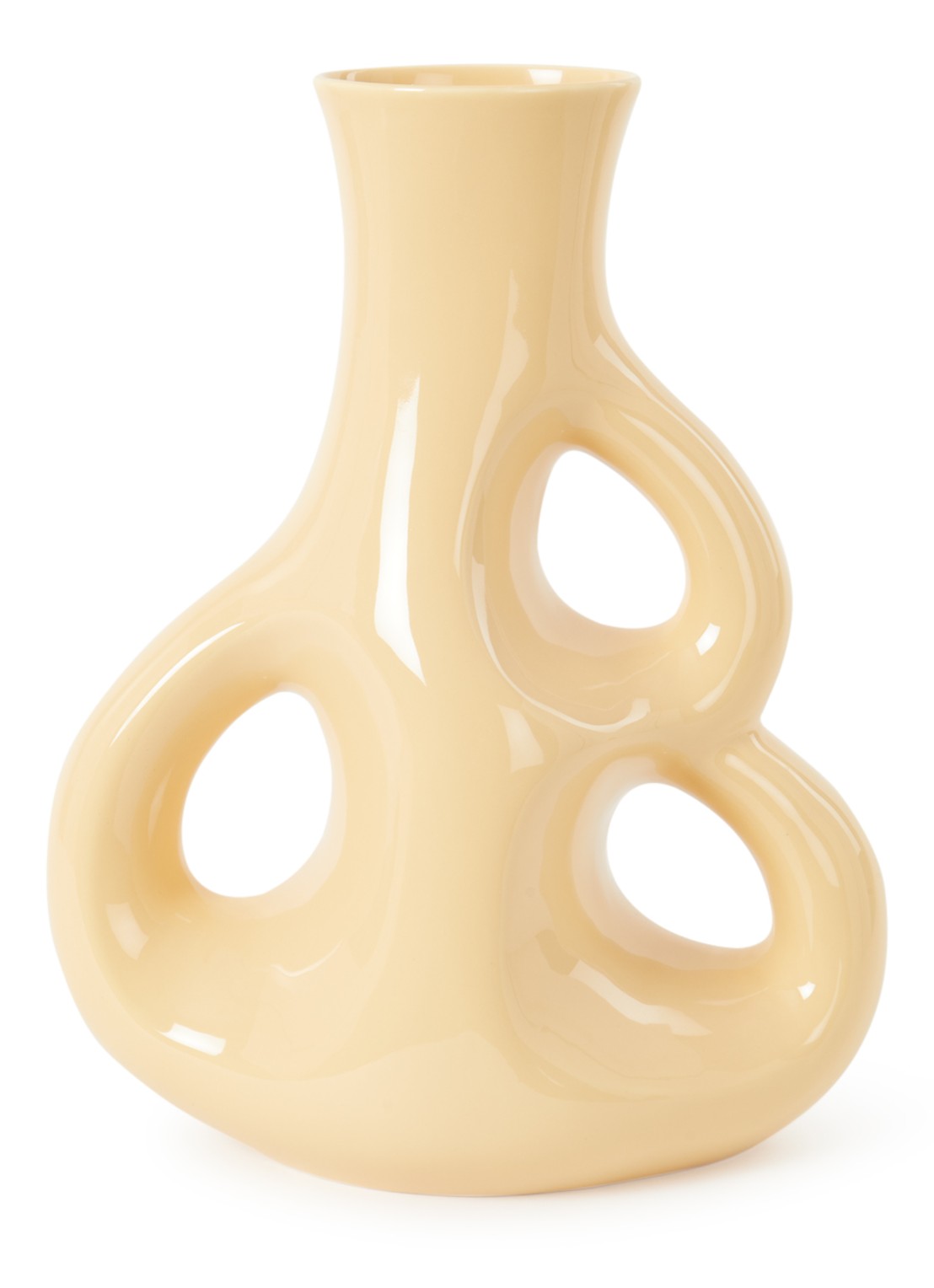 POLSPOTTEN Three Ears vaas 50,5 cm - voorkant beige