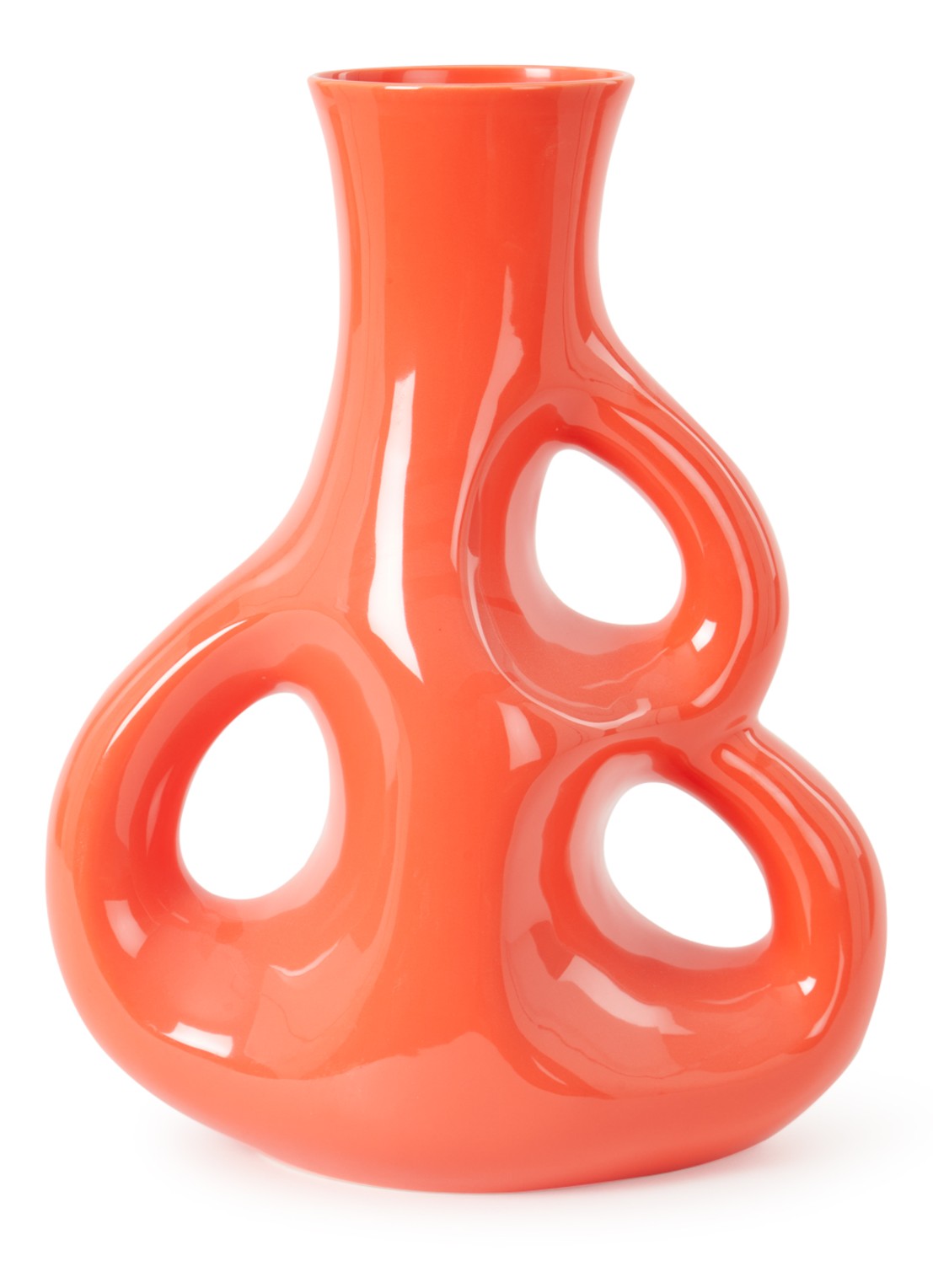 POLSPOTTEN Three Ears vaas 50,5 cm - voorkant rood