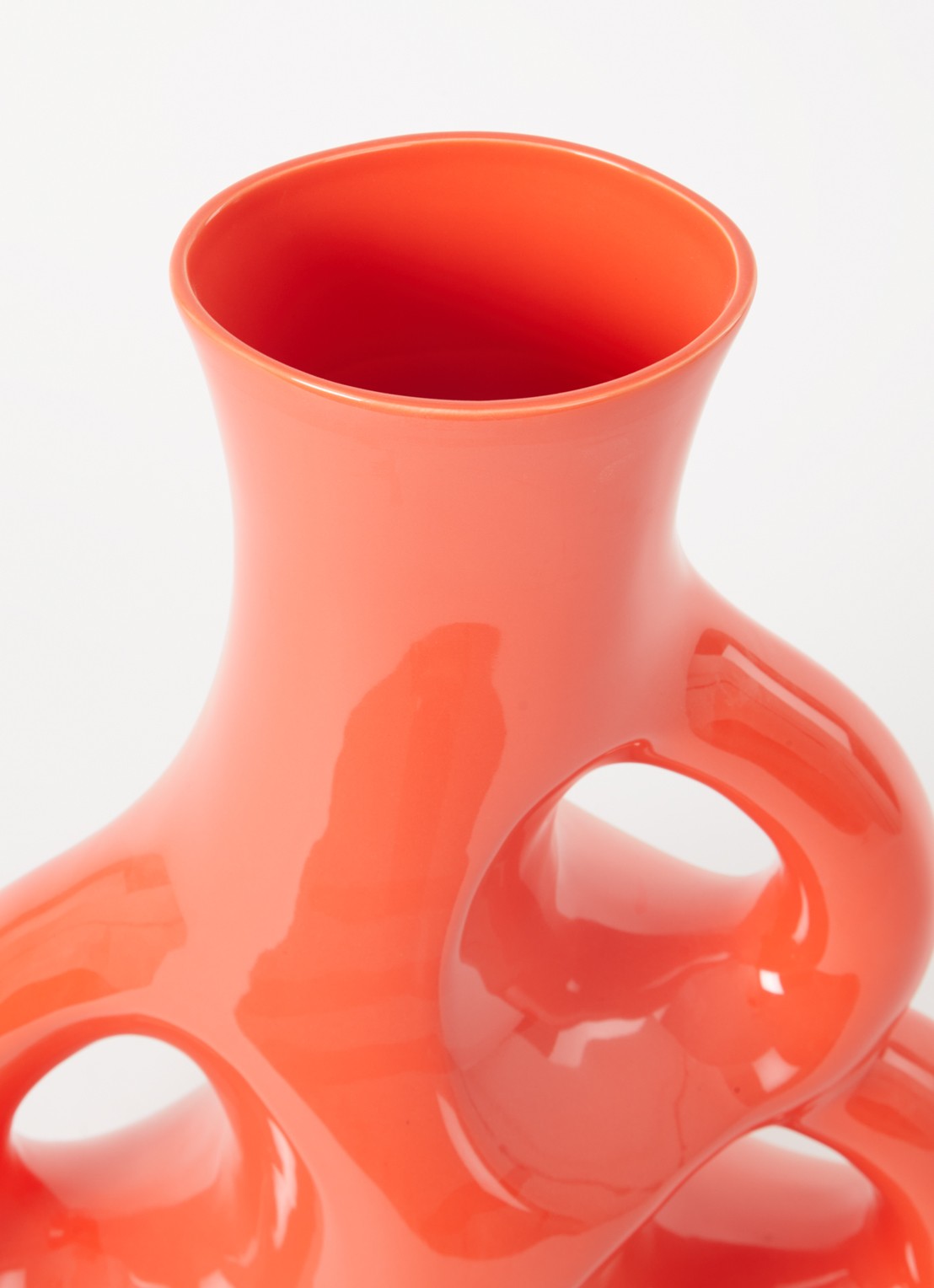 POLSPOTTEN Three Ears vaas 50,5 cm - voorkant 2 rood