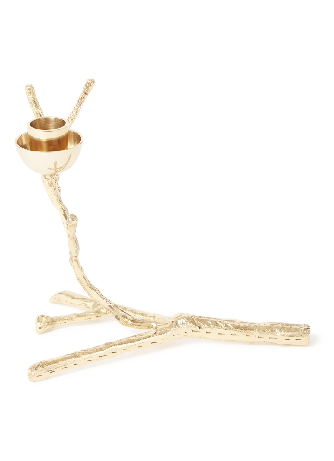 POLSPOTTEN Twiggy kandelaar XS 14 cm - voorkant goud