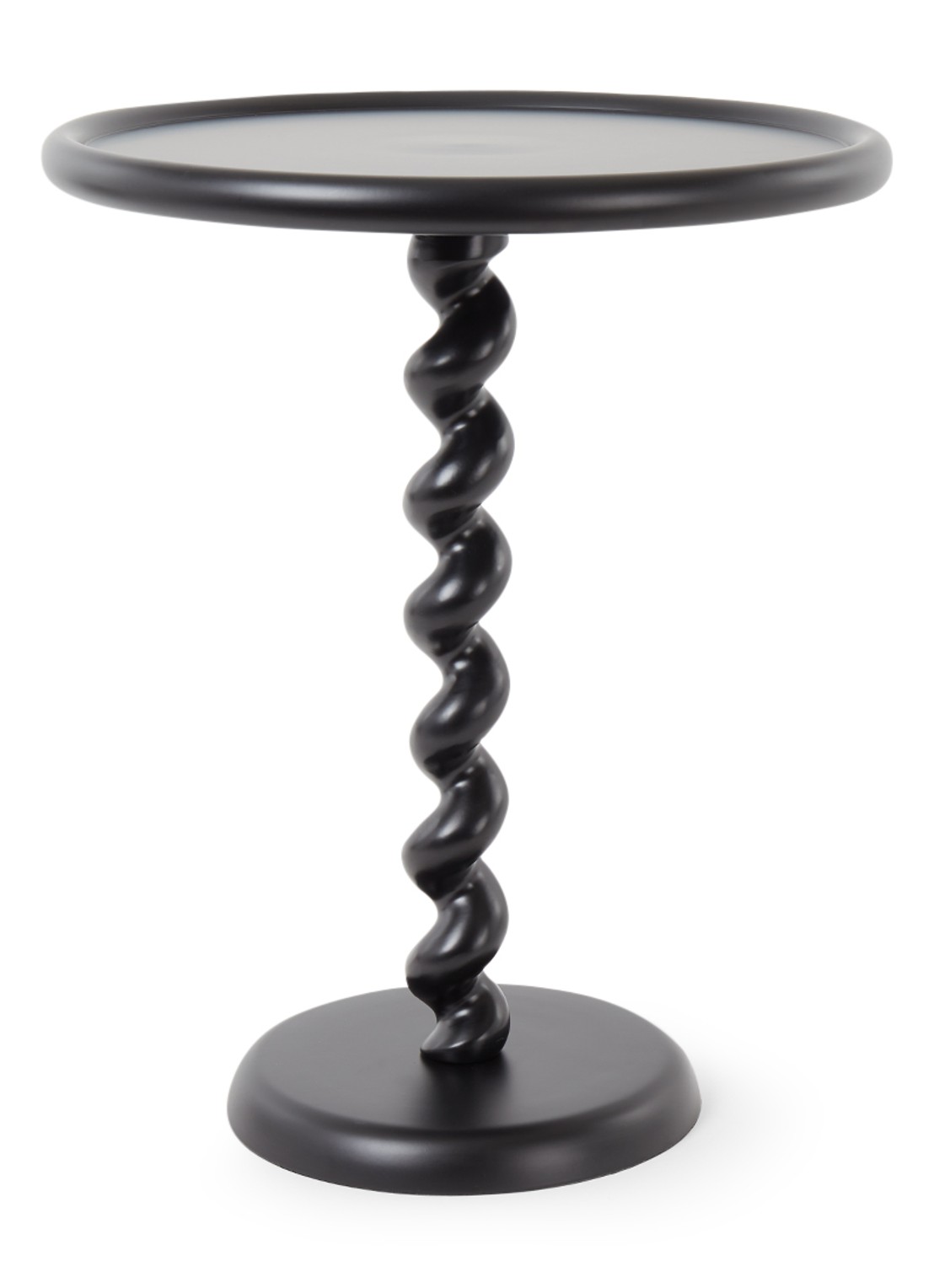 POLSPOTTEN Twister bijzettafel 56 cm - voorkant zwart