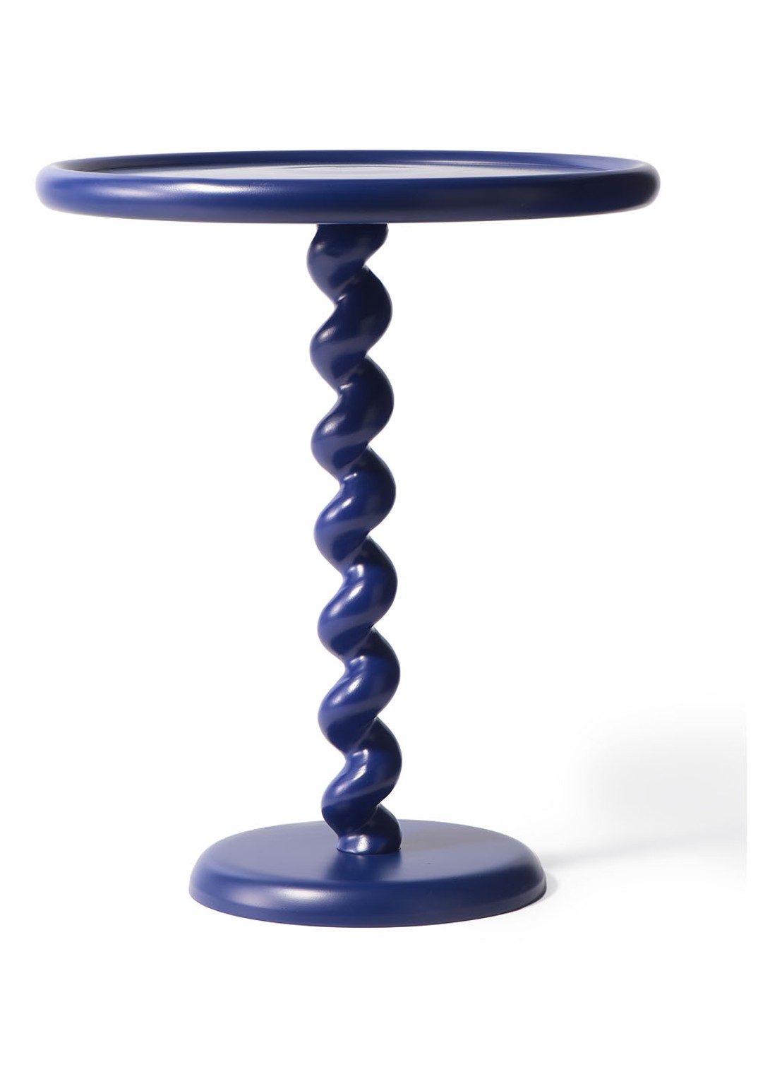 POLSPOTTEN Twister bijzettafel 56 cm - detail donkerblauw