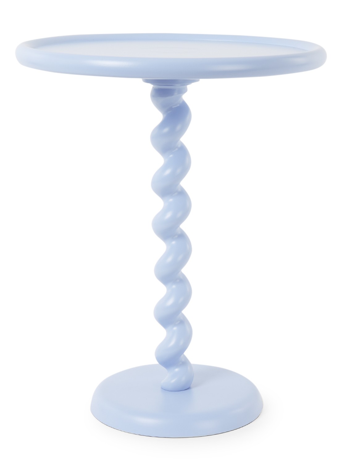 POLSPOTTEN Twister bijzettafel 56 cm - voorkant lichtblauw