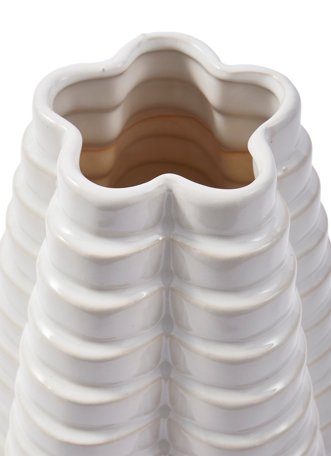 POLSPOTTEN Vaas 44 cm - detail 5 wit