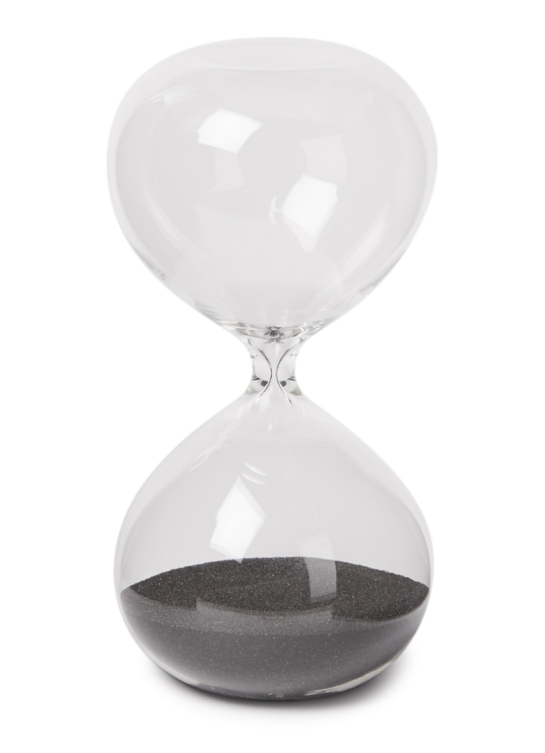 POLSPOTTEN Zandloper S 20 cm - voorkant zwart