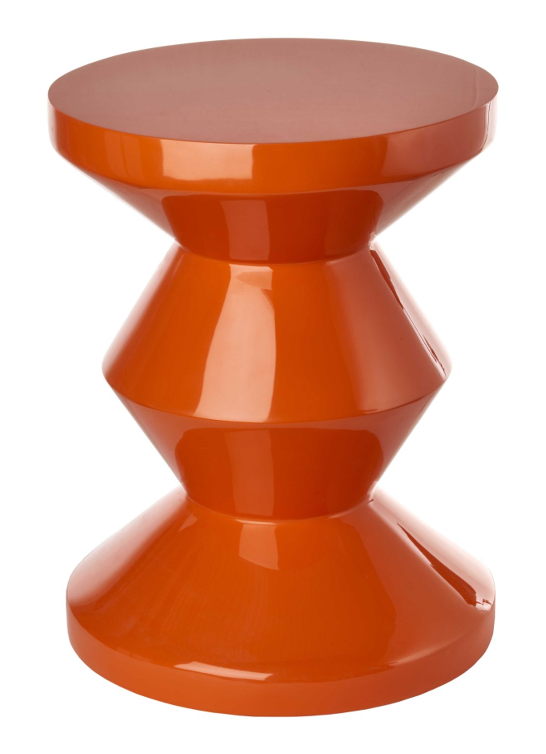 POLSPOTTEN Zig Zag bijzettafel  - voorkant oranje
