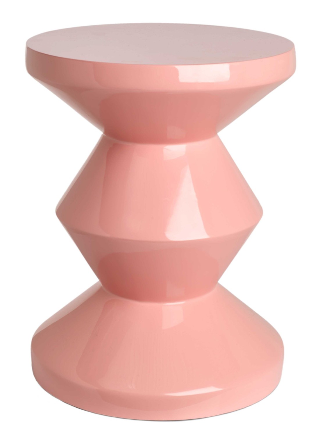 POLSPOTTEN Zig Zag bijzettafel  - voorkant roze