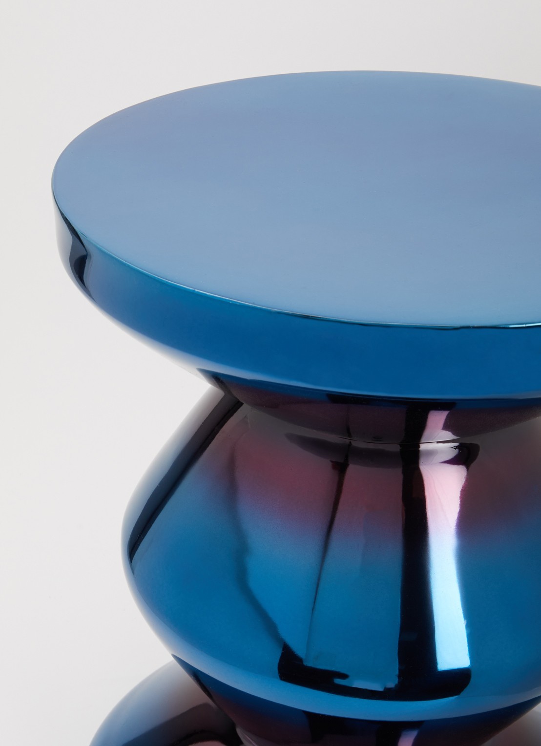 POLSPOTTEN Zig Zag kruk 46 cm - detail 2 blauw
