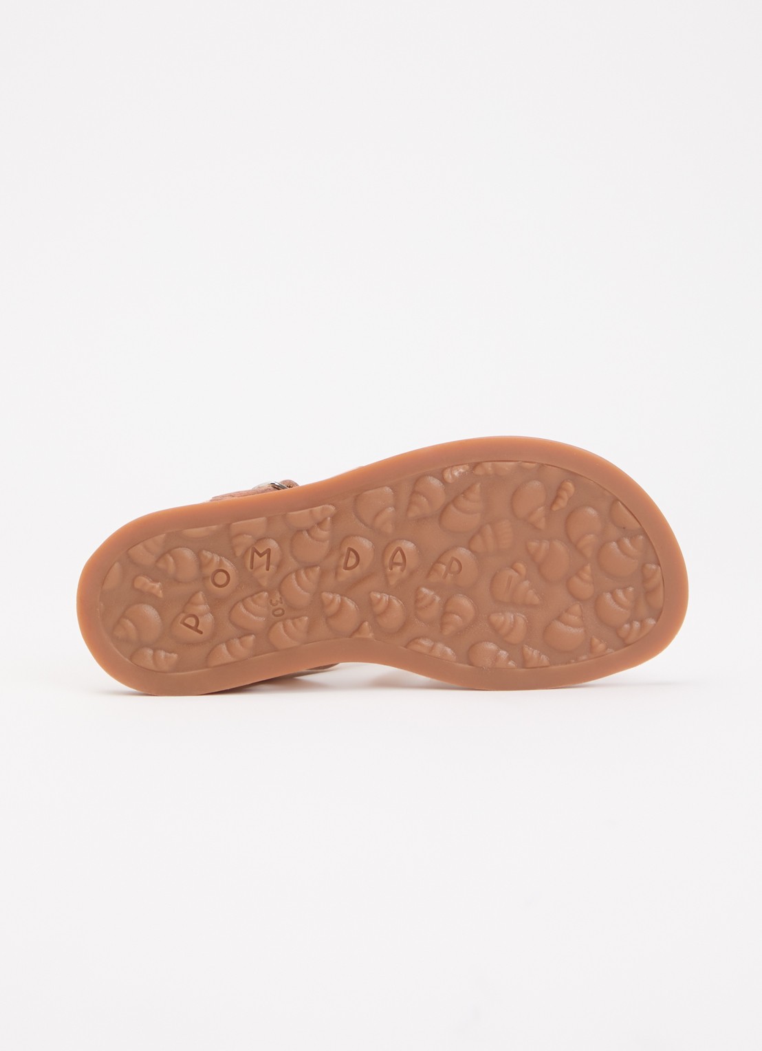 Pom d'Api Plagette sandaal van leer met metallic finish - detail 4 roségoud