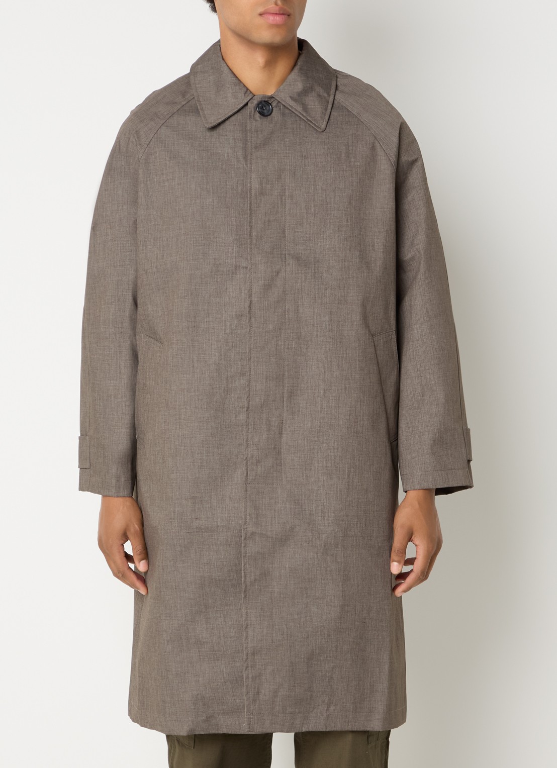 Pop Trading Company Car trenchcoat met steekzakken - detail 4 grijs