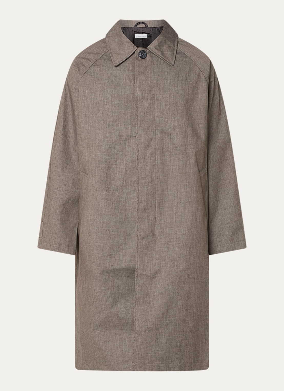 Pop Trading Company Car trenchcoat met steekzakken - voorkant 2 grijs