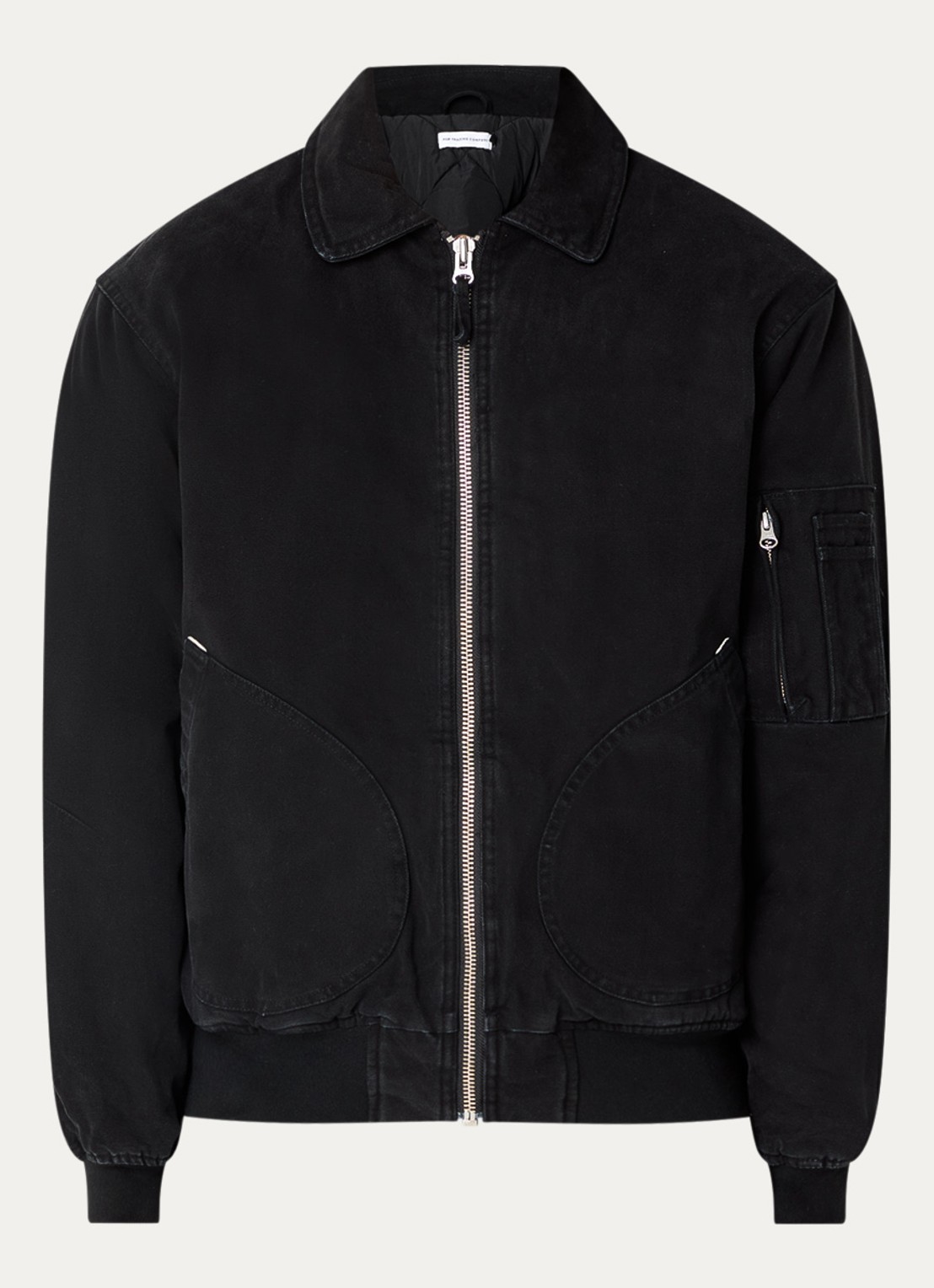 Pop Trading Company Flight gewatteerd bomberjack met ritszakken - voorkant 2 zwart