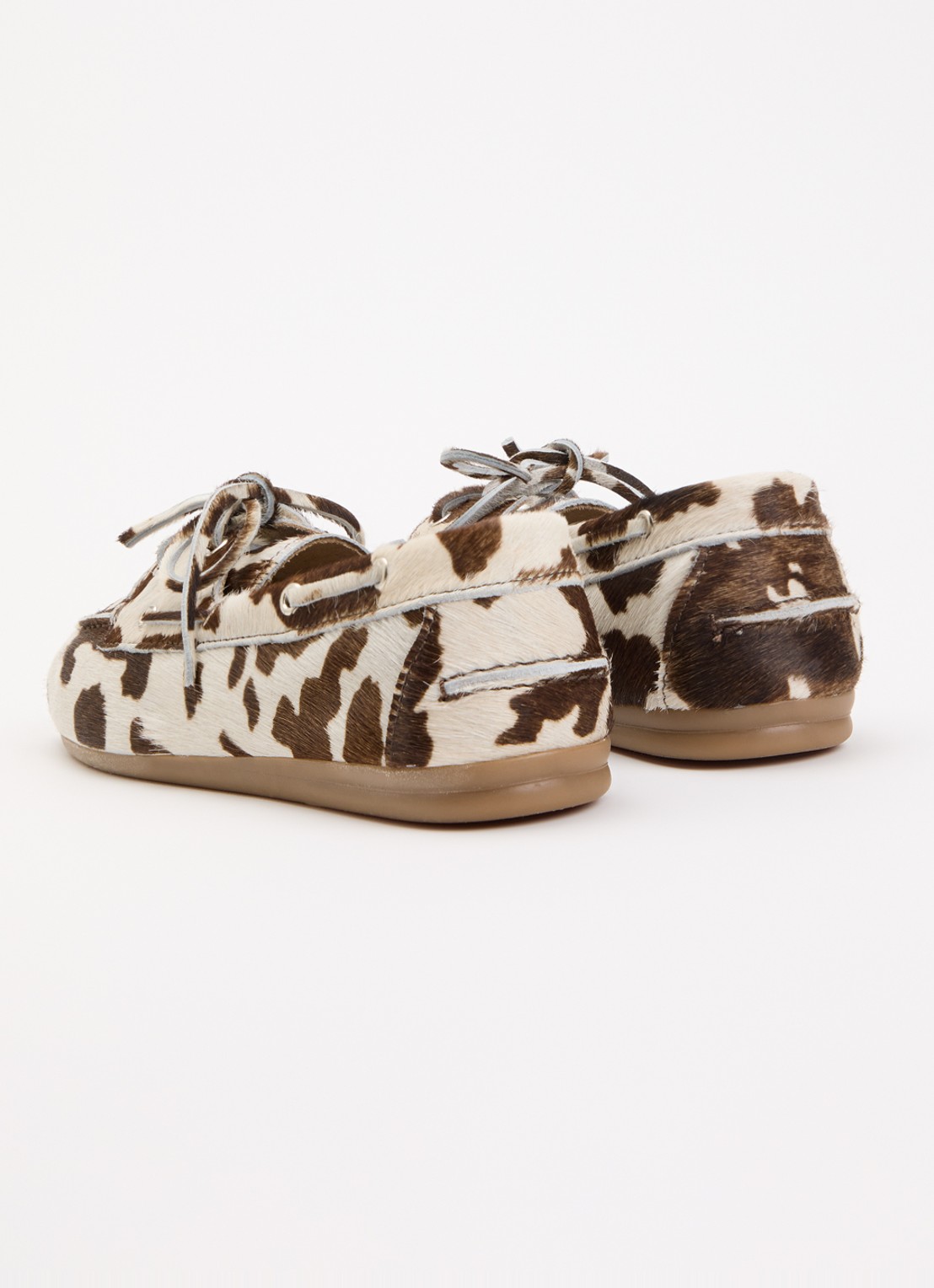 Posa Bootschoen met print - achterkant 5 creme